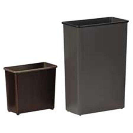 SAFCO Rectangle Wastebasket- 88 Qt- 20-.75in.x11in.x29-.50in.- Charcoal SAF9618CH